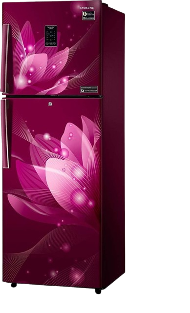 samsung 253l 2 star inverter frost free double door refrigerator rt28t3922r8 hl blooming saffron removebg preview